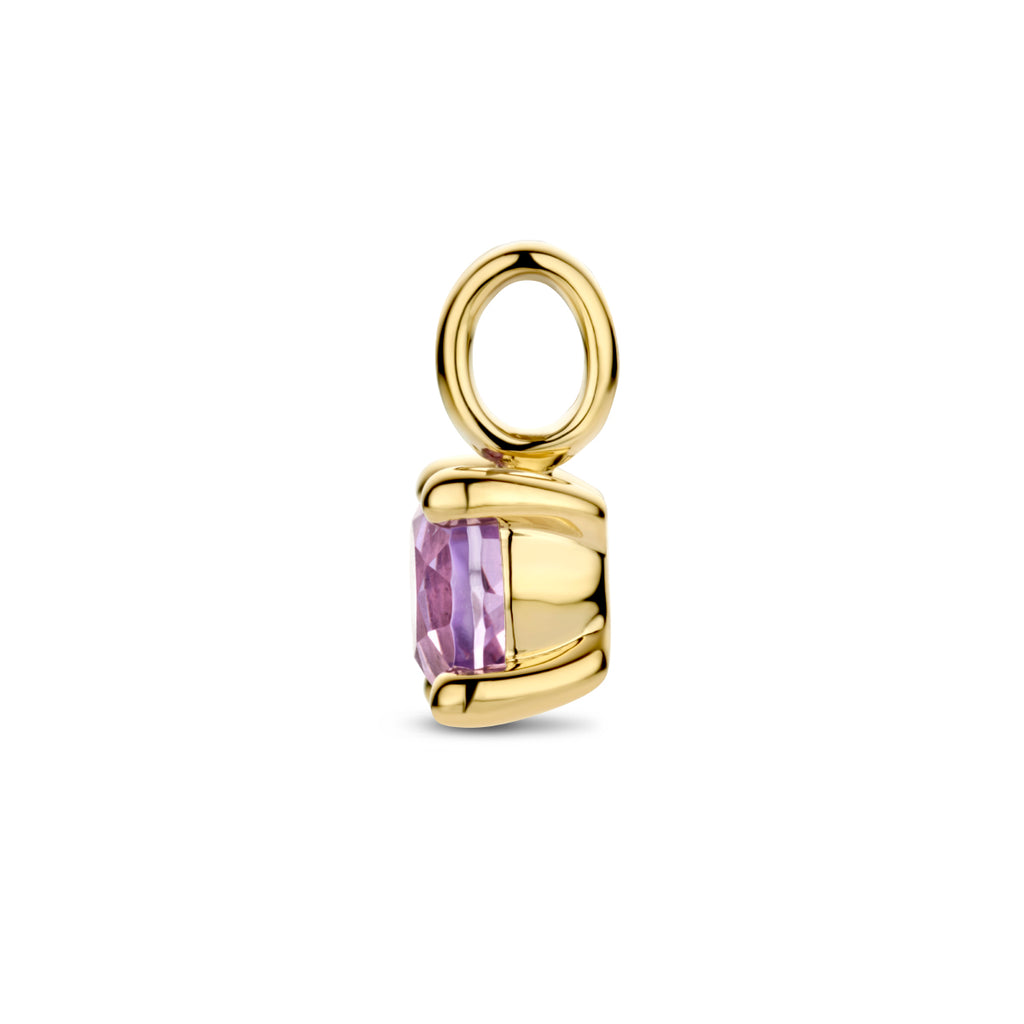 hanger amethist 14K geelgoud