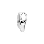 hanger druppel zirkonia poli/mat 11 mm zilver gerhodineerd