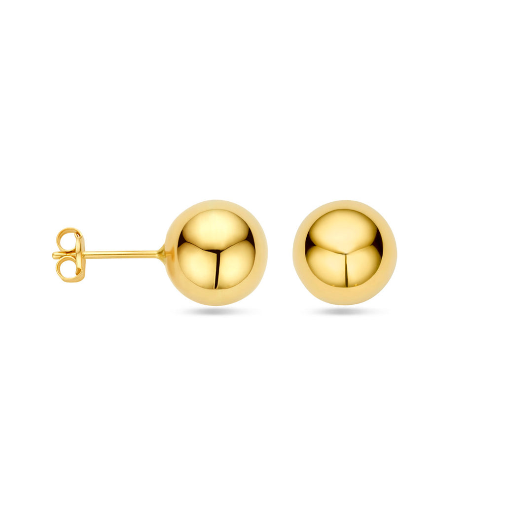 oorknoppen bol 14K geelgoud - bol/half-bol