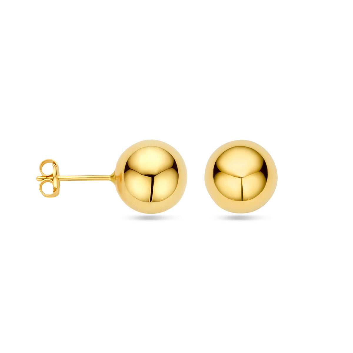 oorknoppen bol 14K geelgoud - bol/half-bol