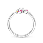 ring eenhoorn emaille zilver gerhodineerd