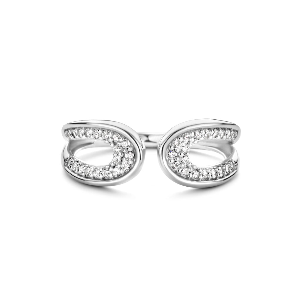 Ring Zirkonia Silber rhodiniert