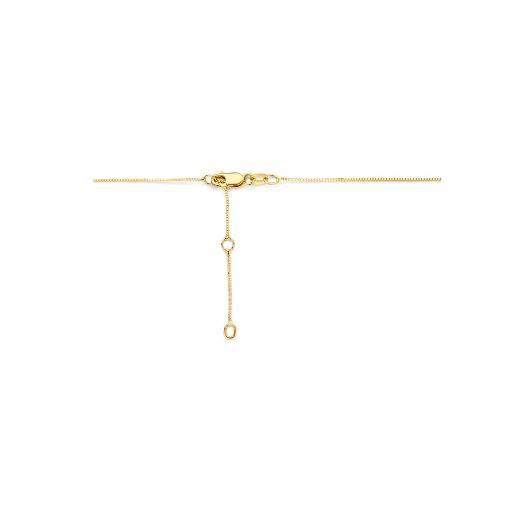 collier hartje lab grown diamant 0.08ct g vs 40 - 42 - 44 cm 14K geelgoud