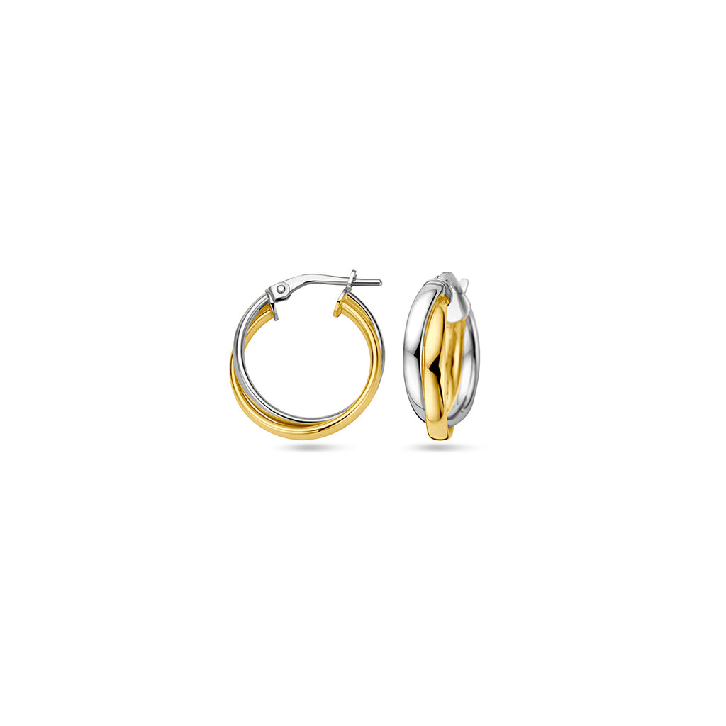 oorringen 1 micron zilver verguld (geel/rhodium)