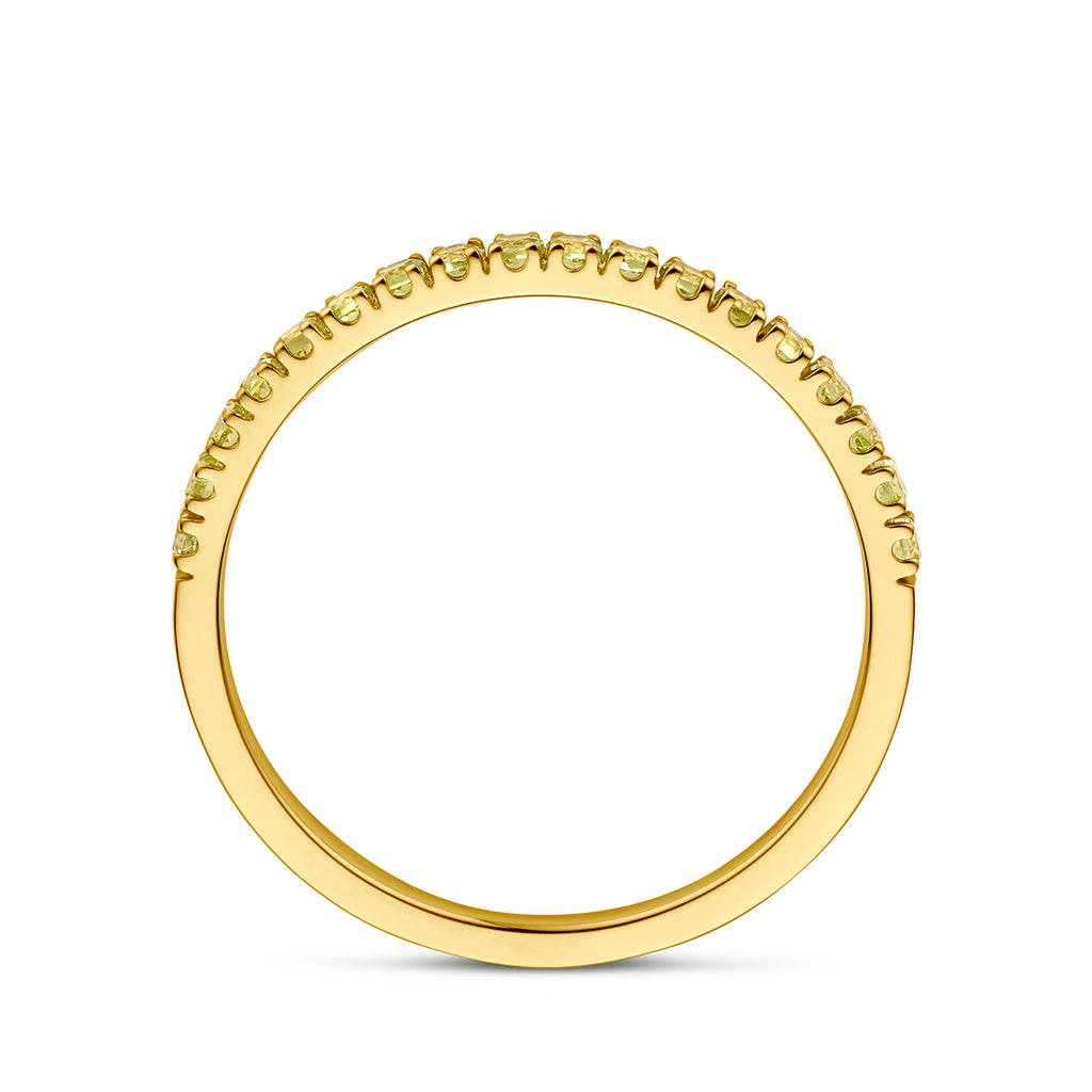 ring met geboortesteen peridoot augustus 14K geelgoud