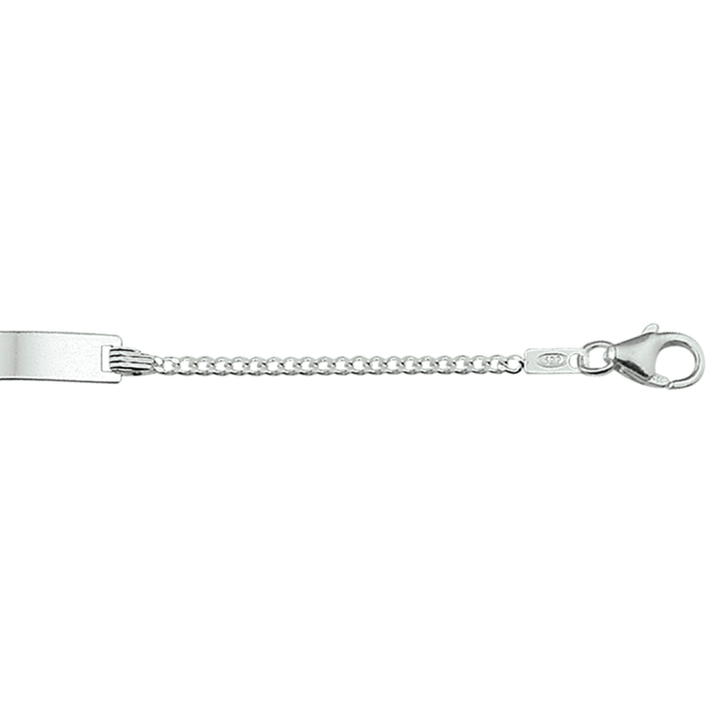 Gravurarmband Gourmetplättchen 4,2 mm 9 - 11 cm Silber rhodiniert