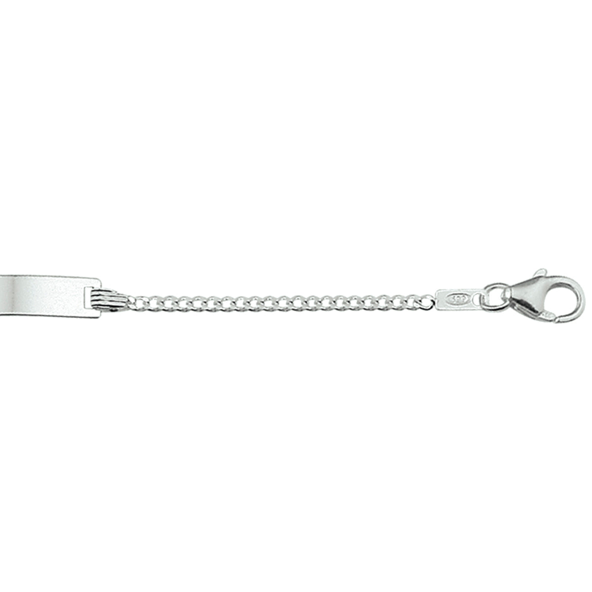 Gravurarmband Gourmetplättchen 4,2 mm 9 - 11 cm Silber rhodiniert