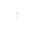 collier zirkonia en parel 42 - 45 cm 14K geelgoud