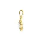 hanger met geboortesteen zirkonia 14K geelgoud