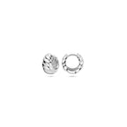 klapoorringen gedraaid 6,5 mm zilver gerhodineerd