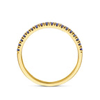 ring met geboortesteen saffier september 14K geelgoud