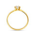 ring lab grown diamant 0.25ct g vs 14K geelgoud