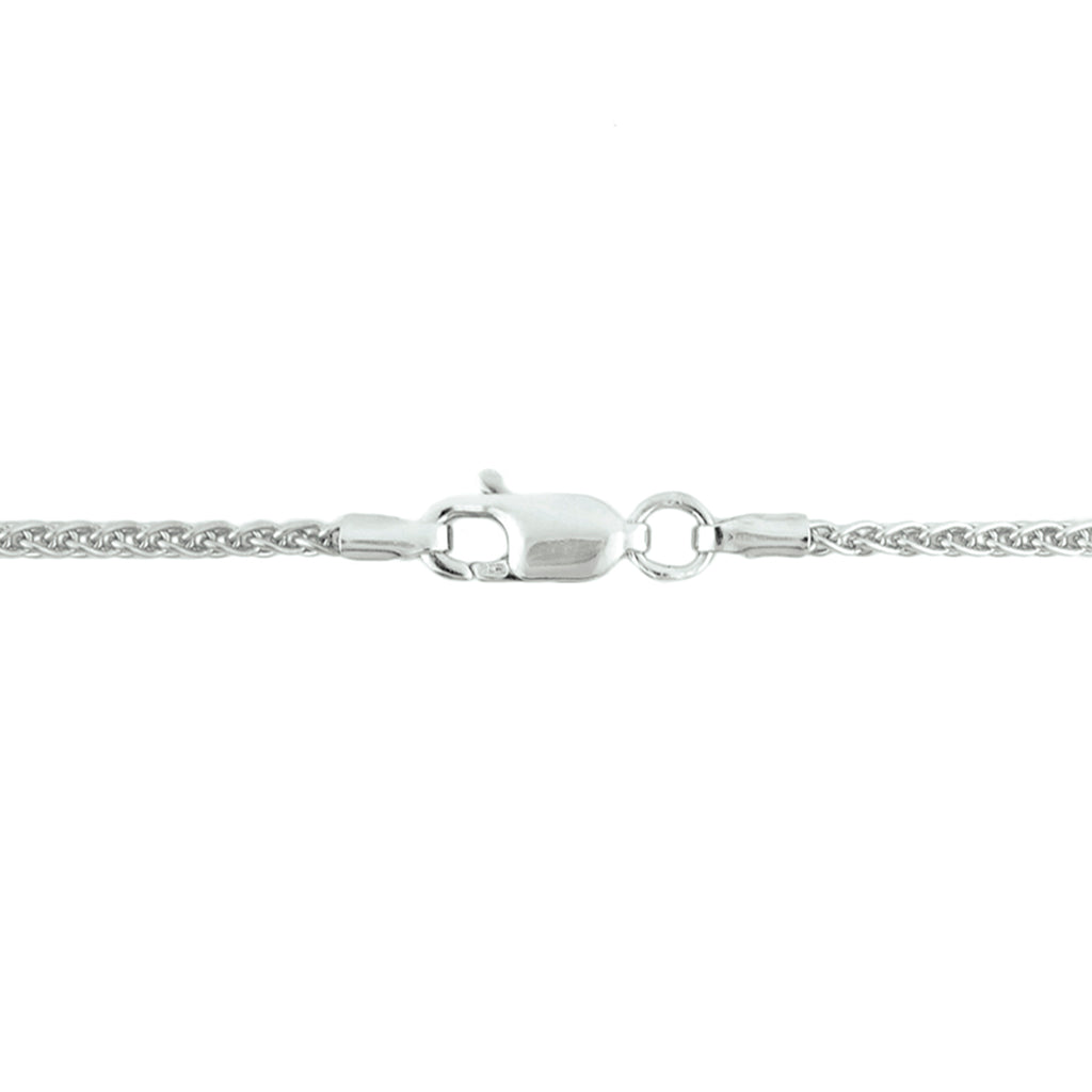 Halskette zerkratzt poly/matt 45 cm Silber rhodiniert