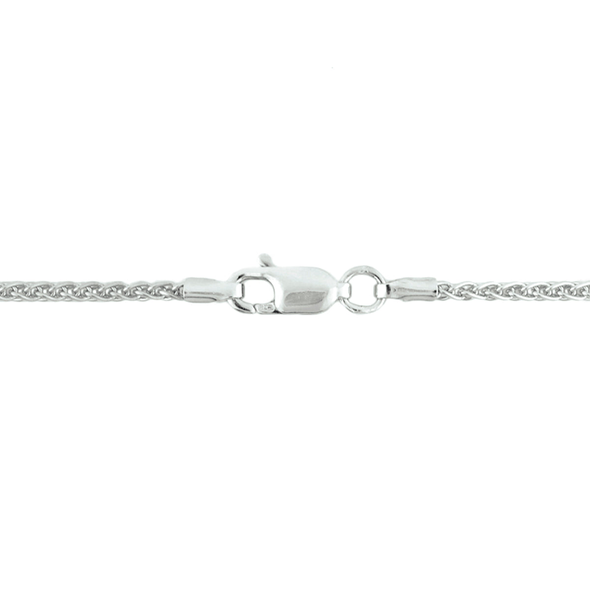 Halskette zerkratzt poly/matt 45 cm Silber rhodiniert