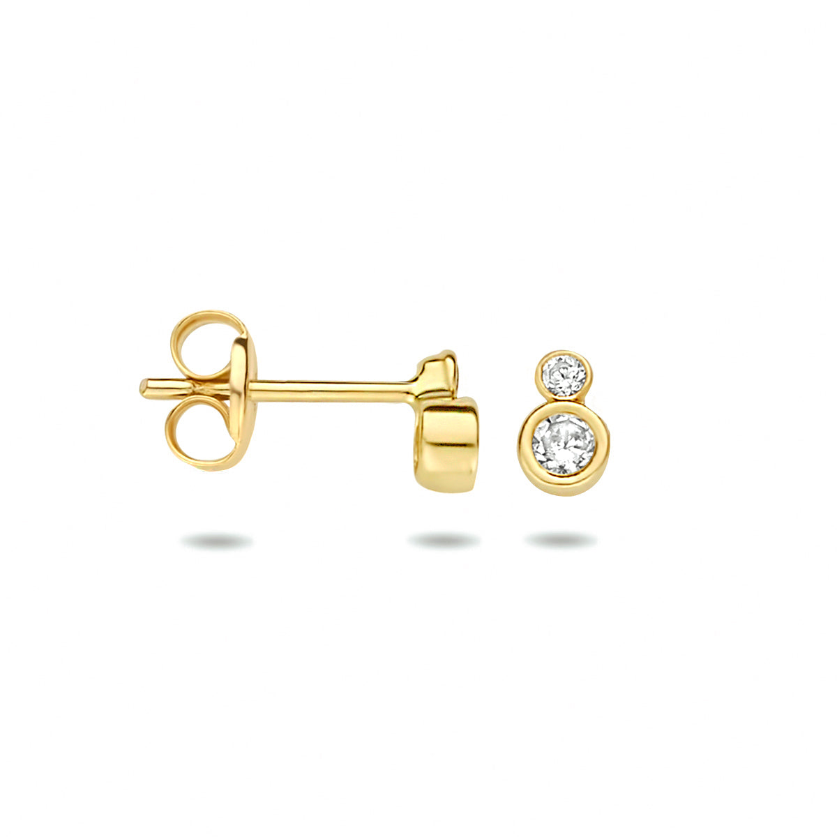 Ohrstecker Zirkonia 14K Gelbgold