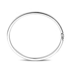 bangle scharnier 4 mm vlakke buis zilver gerhodineerd