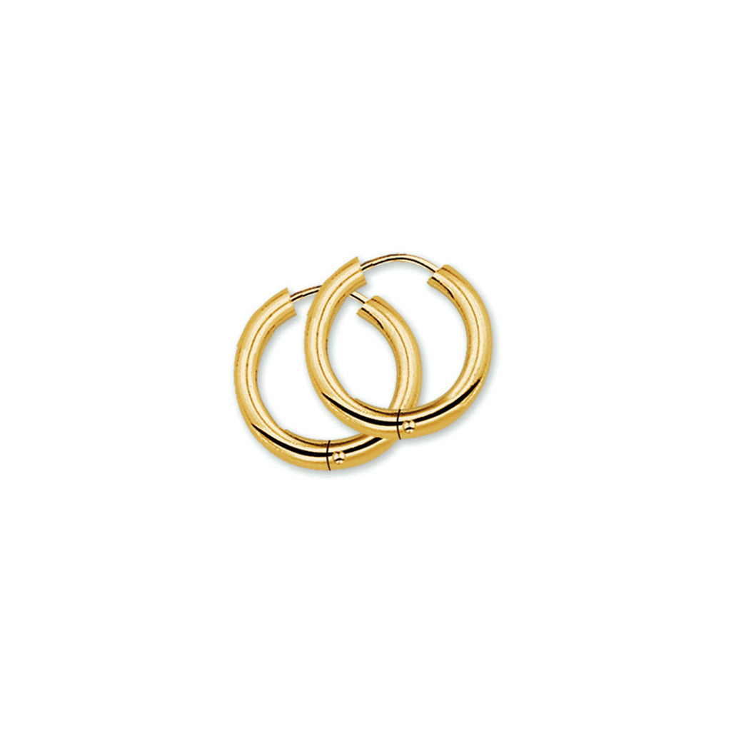 klapoorringen 2,5 mm rond 14K geelgoud