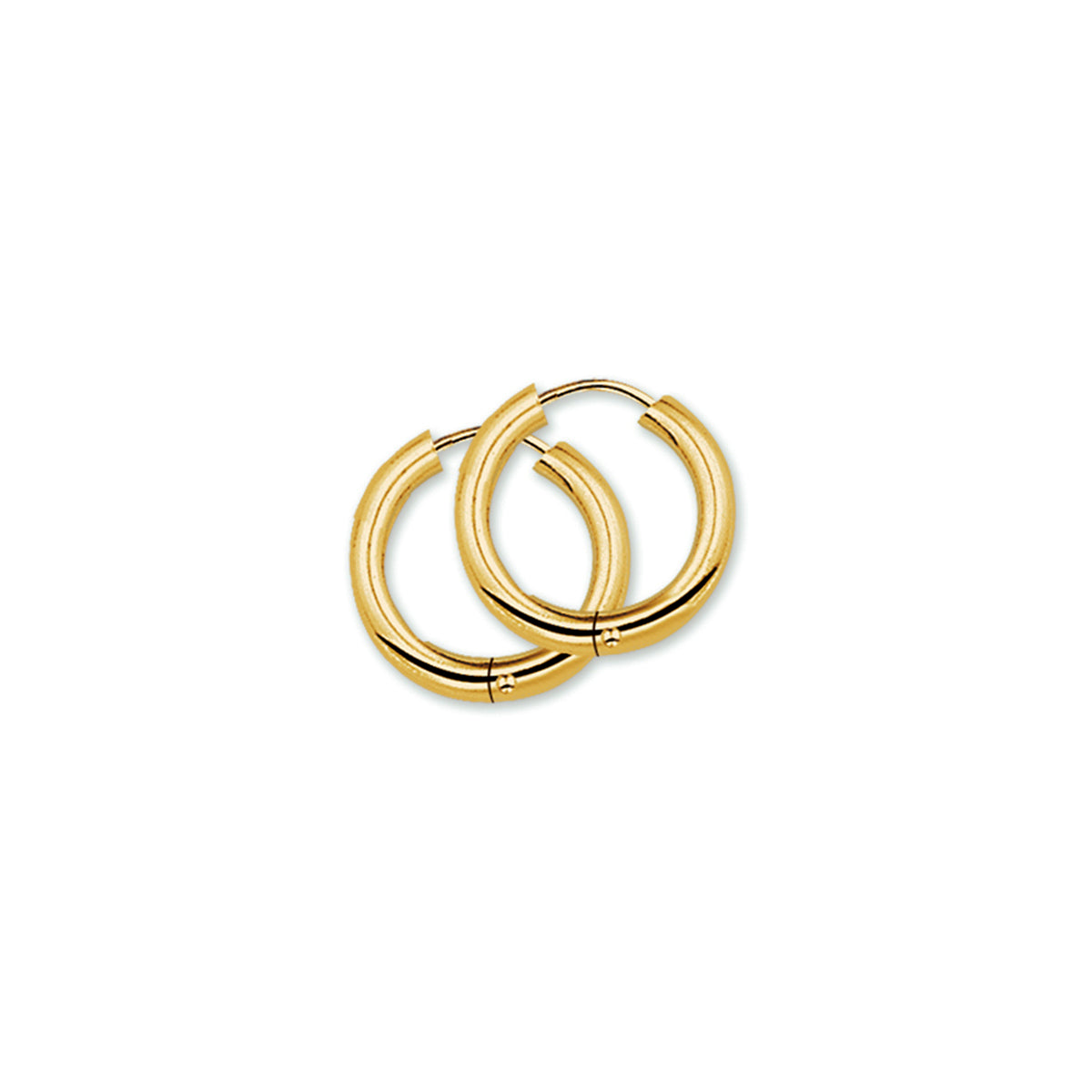 klapoorringen 2,5 mm rond 14K geelgoud