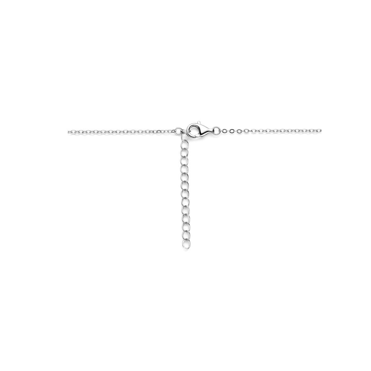 Halskette Herz 41 + 4 cm Silber rhodiniert