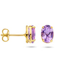 Ohrstecker Amethyst 14K Gelbgold