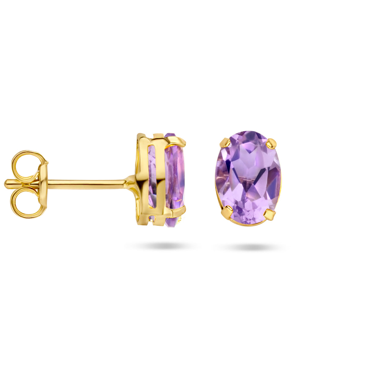 Ohrstecker Amethyst 14K Gelbgold
