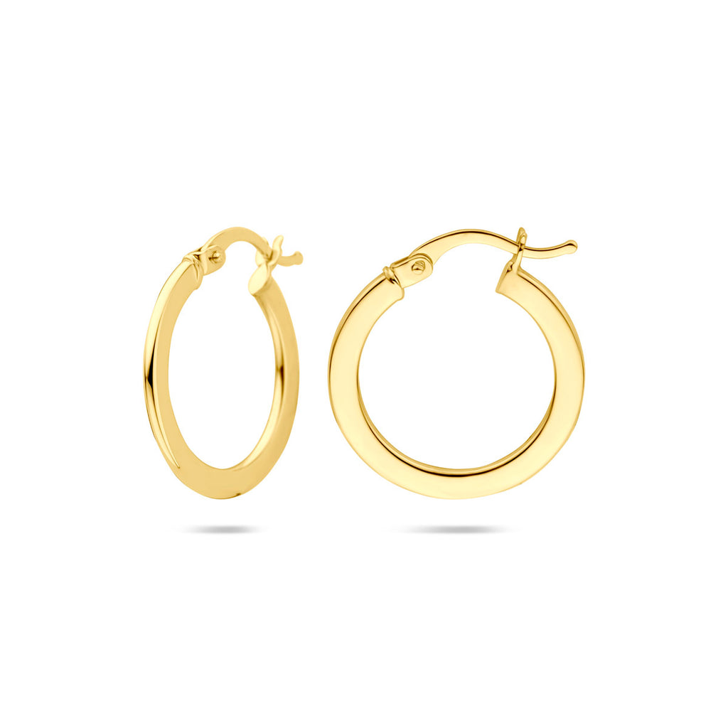 oorringen 21 mm 14K geelgoud