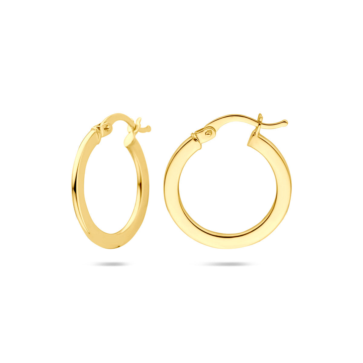 oorringen 21 mm 14K geelgoud