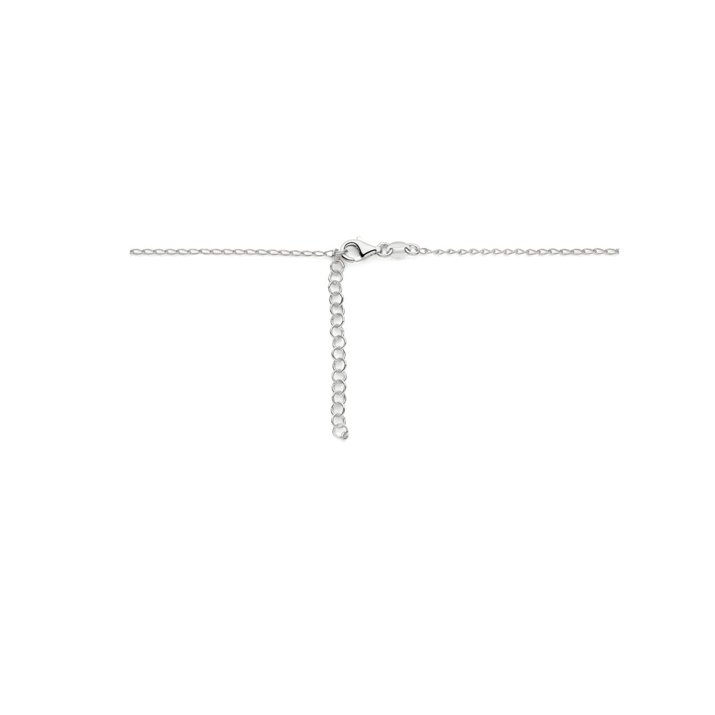 Halskette Herz und Schloss 41 + 4 cm Silber rhodiniert