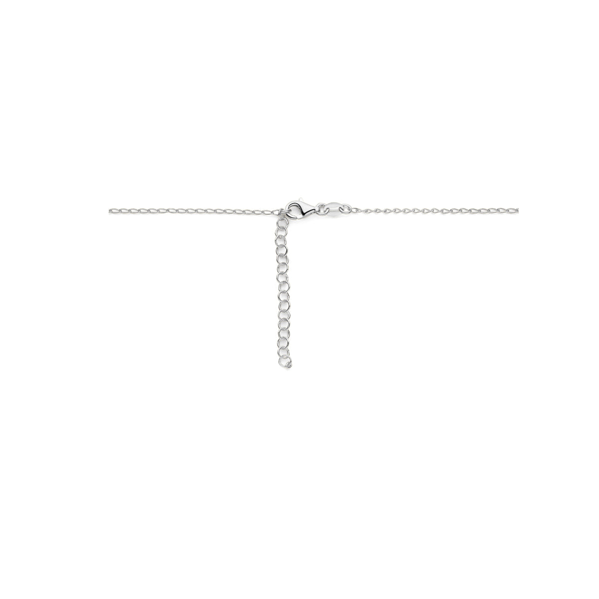Halskette Herz und Schloss 41 + 4 cm Silber rhodiniert