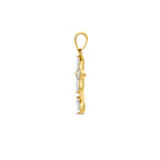 hanger kruis zirkonia 14,5 mm 14K geelgoud