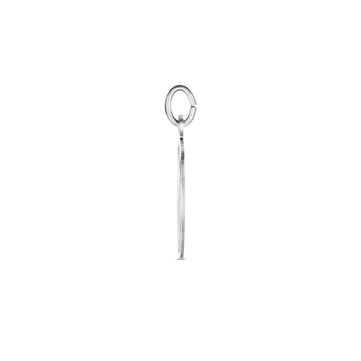 graveerhanger ovaal gediamanteerd zilver gerhodineerd