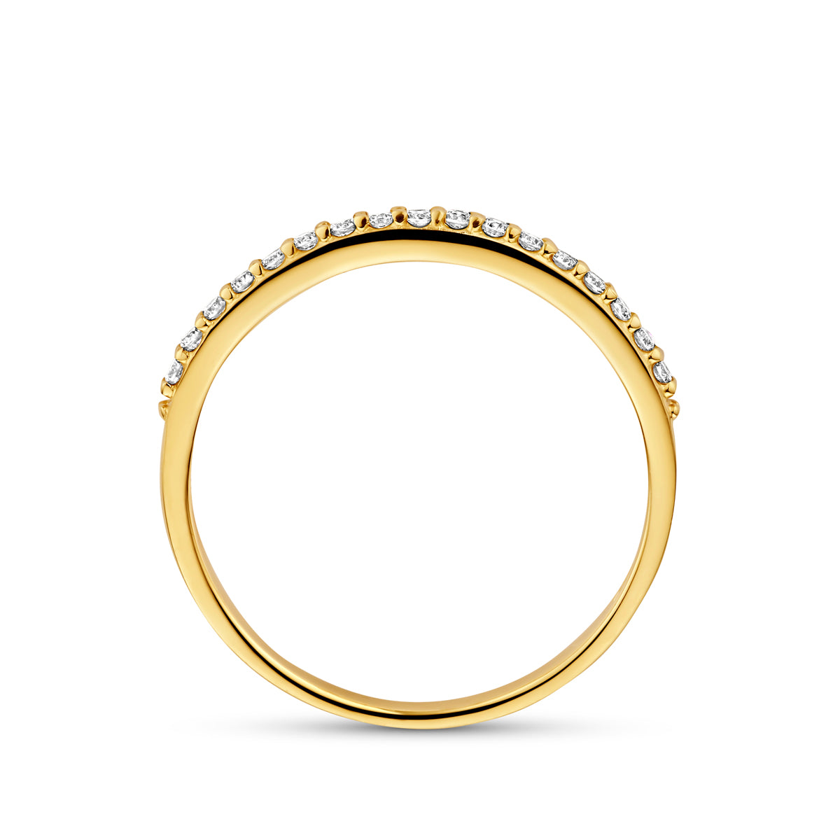 ring lab grown diamant 0.17ct g vs 14K geelgoud