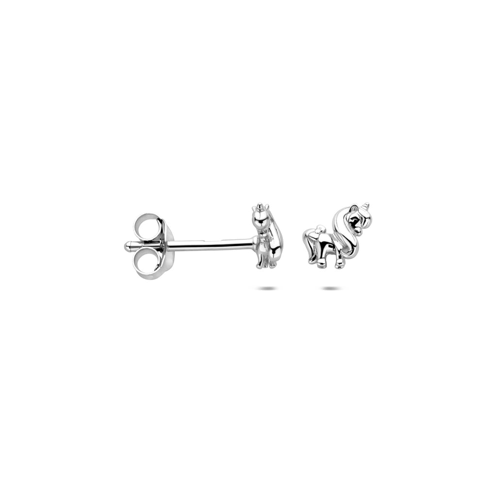 Ohrstecker Einhorn 5,5 mm Sterlingsilber rhodiniert