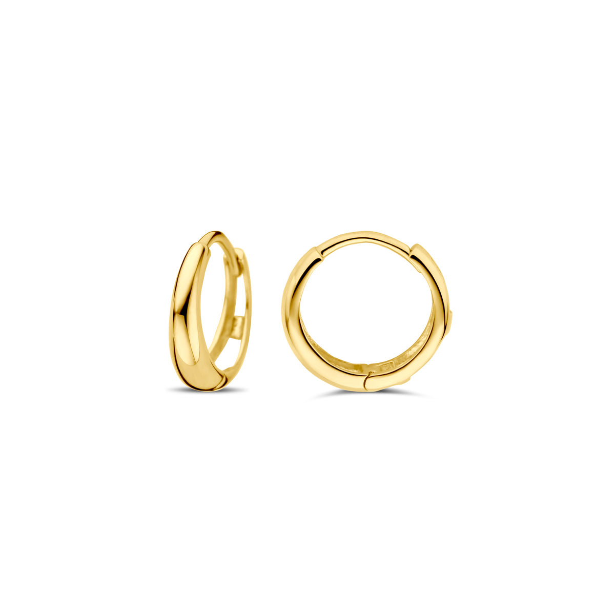klapoorringen 12,5 mm 14K geelgoud