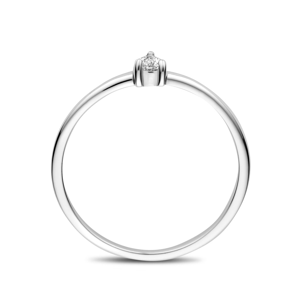 Ring Zirkonia Silber rhodiniert