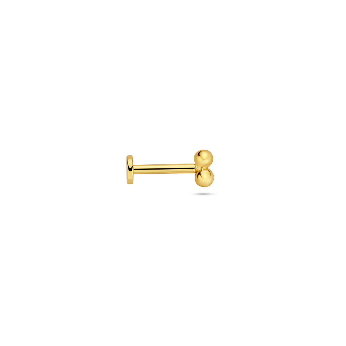 Flatback Piercing Kugeln 4 mm 1 Mikron Silber vergoldet (gelb)