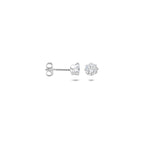 oorknoppen zirkonia zilver gerhodineerd