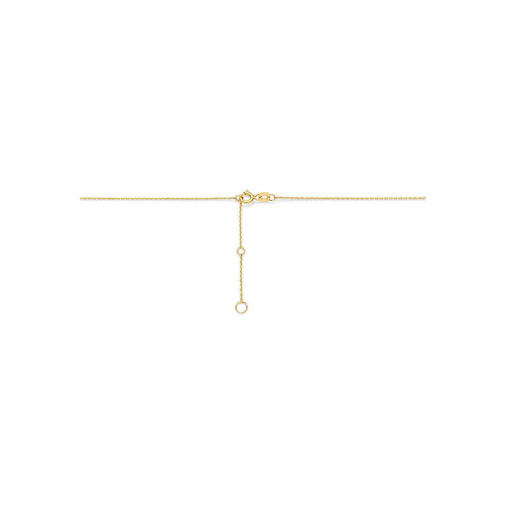 9k collier gekleurd zirkonia 41 - 43 - 45 cm 9K geel
