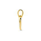 hanger hartje zirkonia 14 mm 14K geelgoud