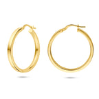 oorringen buis 3 mm Silgold (geel met zilverkern)