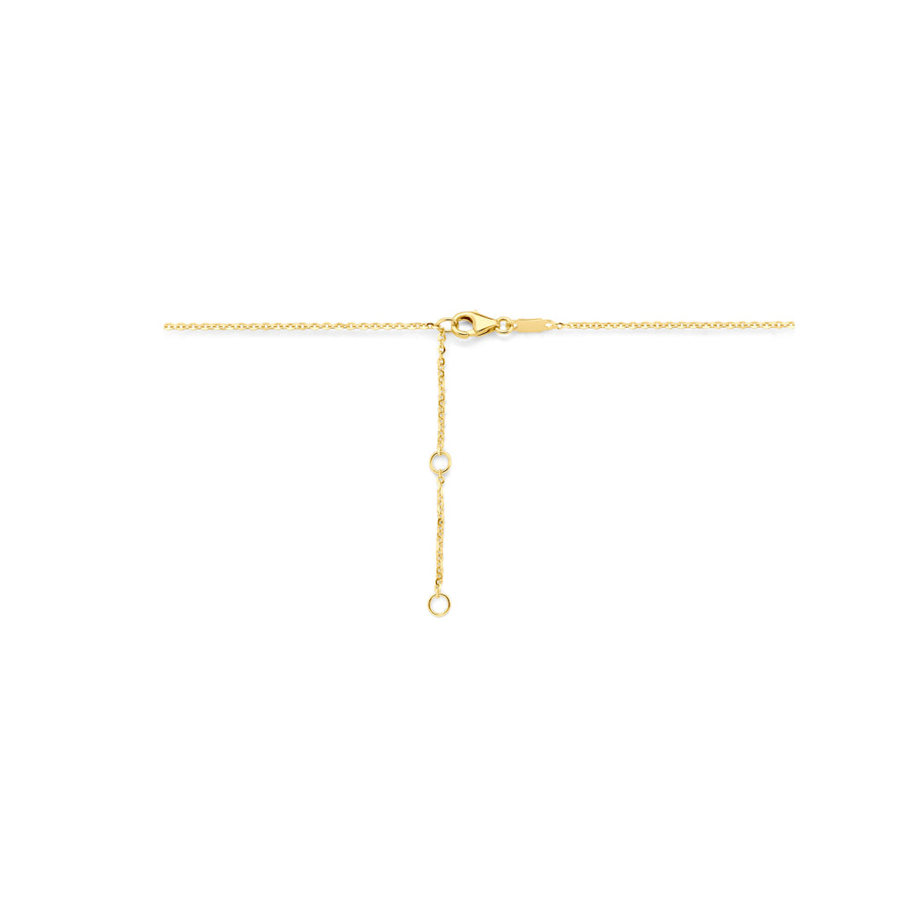 collier hartje zirkonia 40 - 42 - 44 cm 14K geelgoud