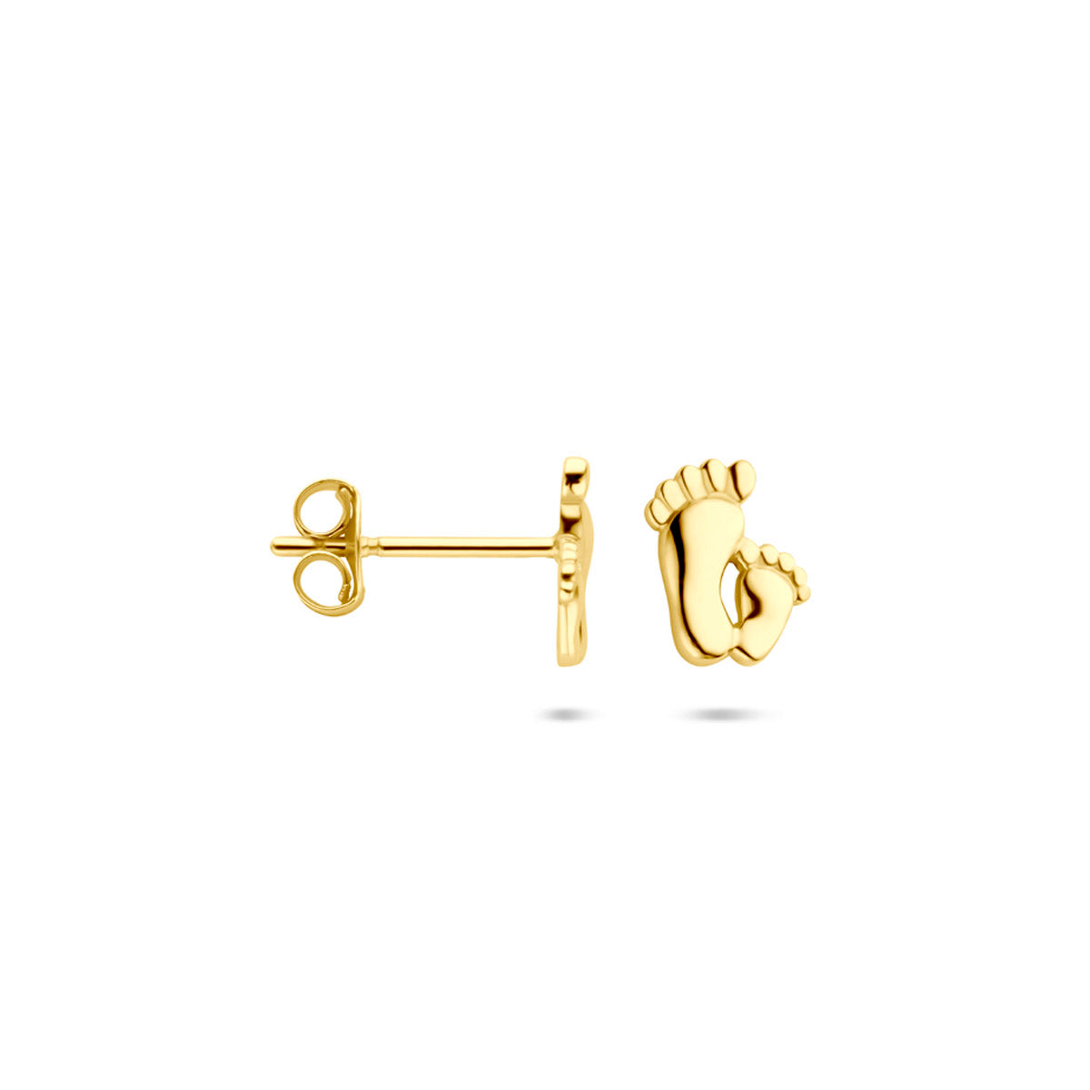 oorknoppen voeten 7 mm 14K geelgoud