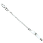 Gravurarmband Ankerplatte 5,0 mm 13 - 15 cm Silber weiß