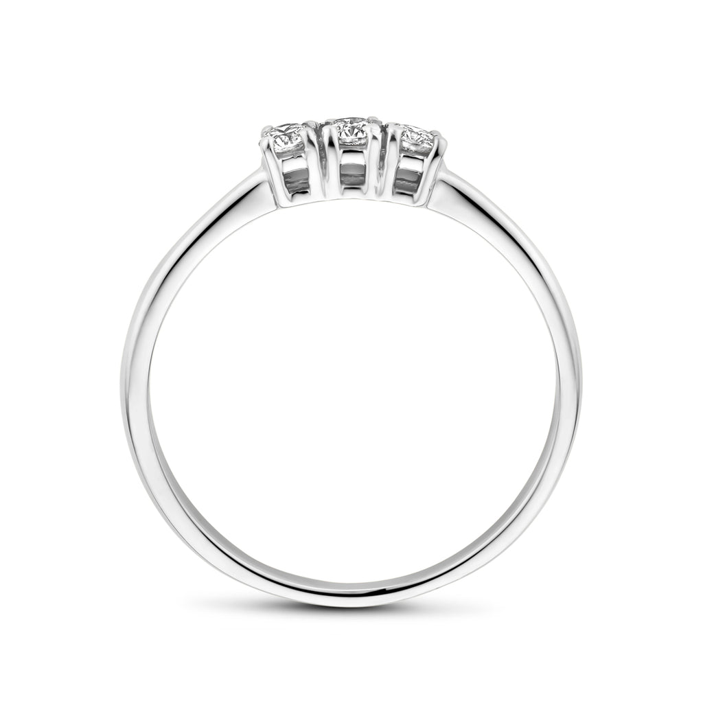ring diamant 0.15ct h si 18K witgoud