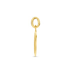 graveerhanger mat gediamanteerd 14K geelgoud