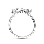 Ring Schleife rhodiniert Silber
