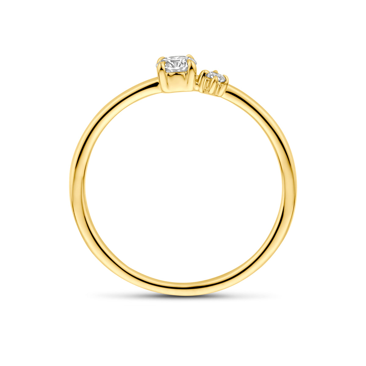 ring lab grown diamant 0.20ct h si 14K geelgoud