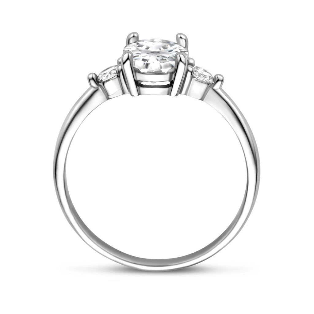 Ring Trilogie Zirkonia Silber rhodiniert