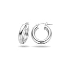oorringen 5,0 mm ronde buis zilver gerhodineerd