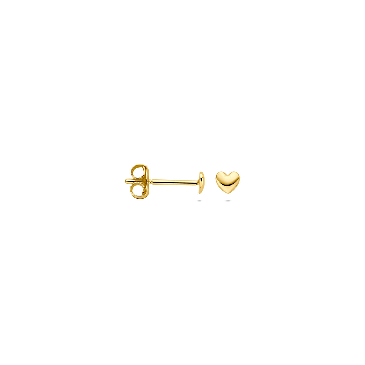 oorknoppen hartje 3 mm 14K geelgoud
